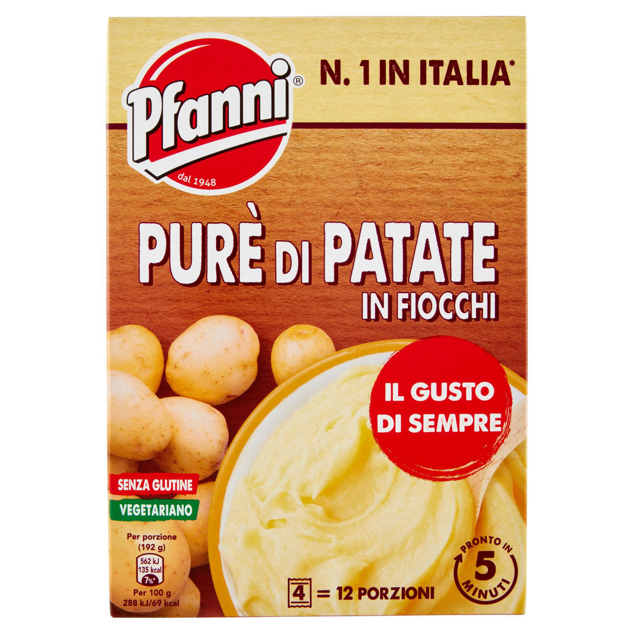 Purè di patate in fiocchi pronto 4 buste - Immagine 01