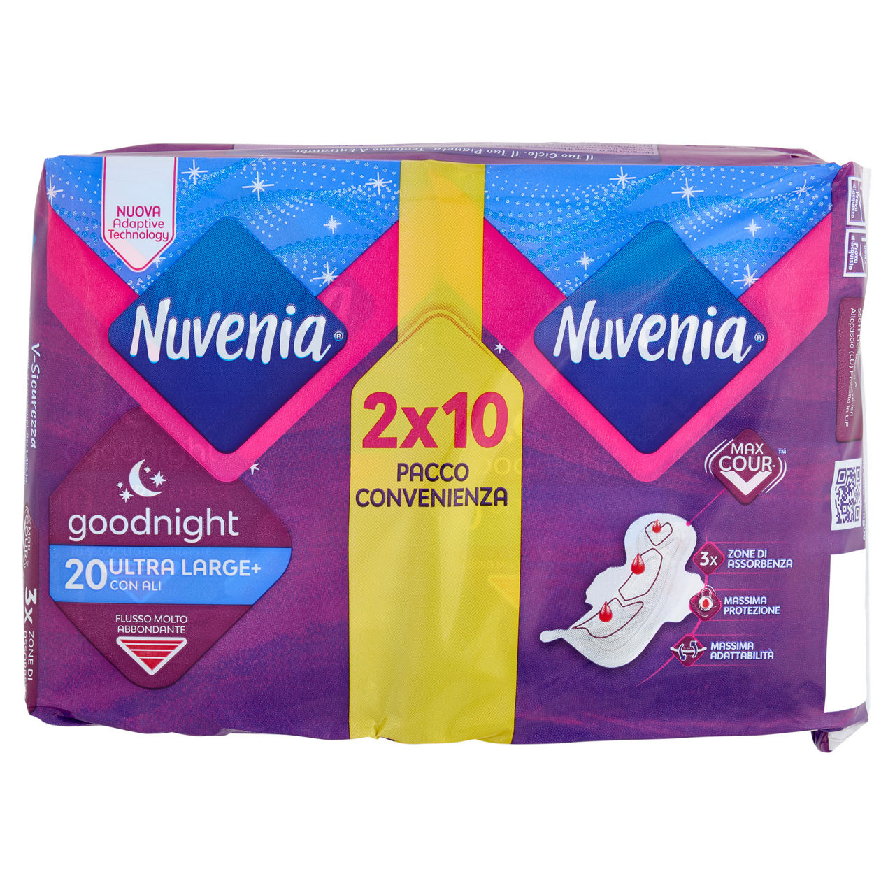 Assorbenti ultra large notte con ali 2 x 10 pz - Immagine 01