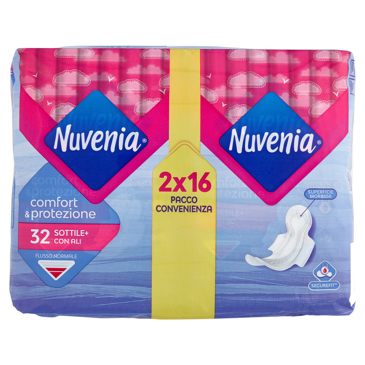 Assorbenti comfort e protezione sottili con ali 2 x 16 pz - Immagine 01