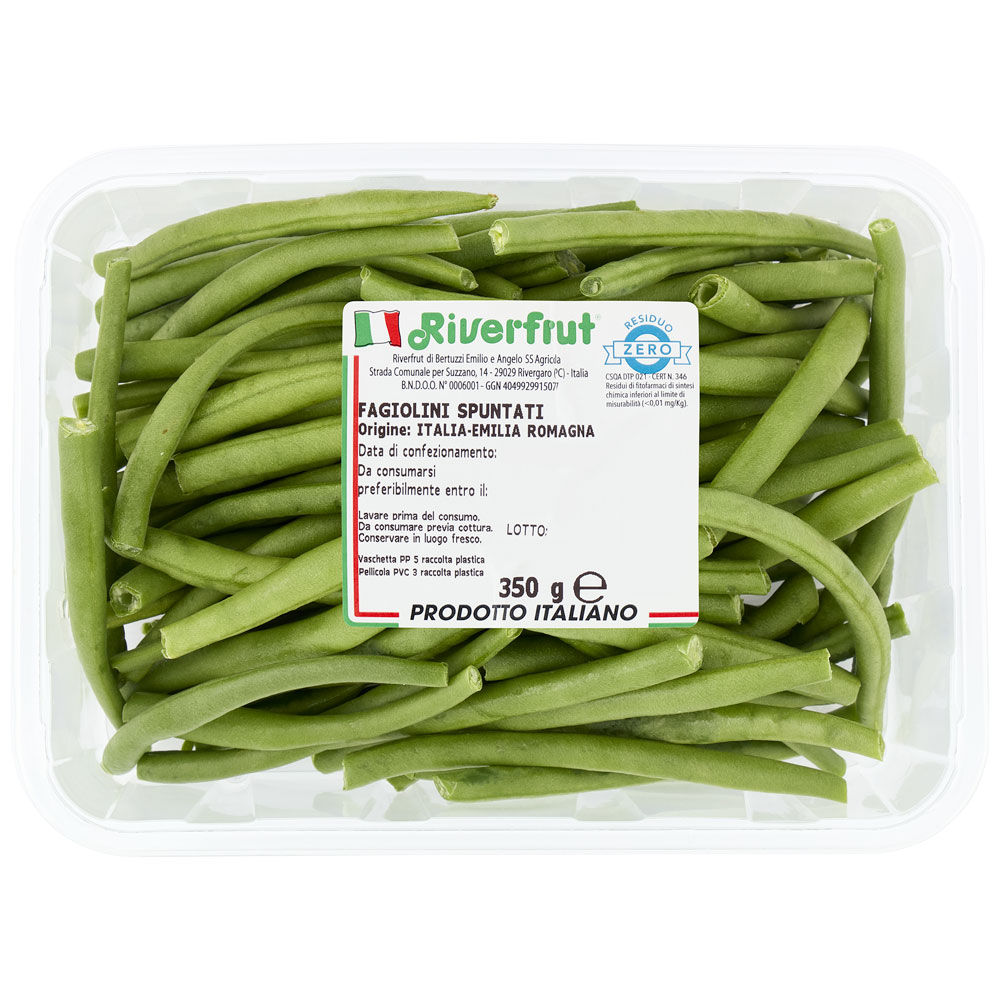 Fagiolini spuntati 350 gr