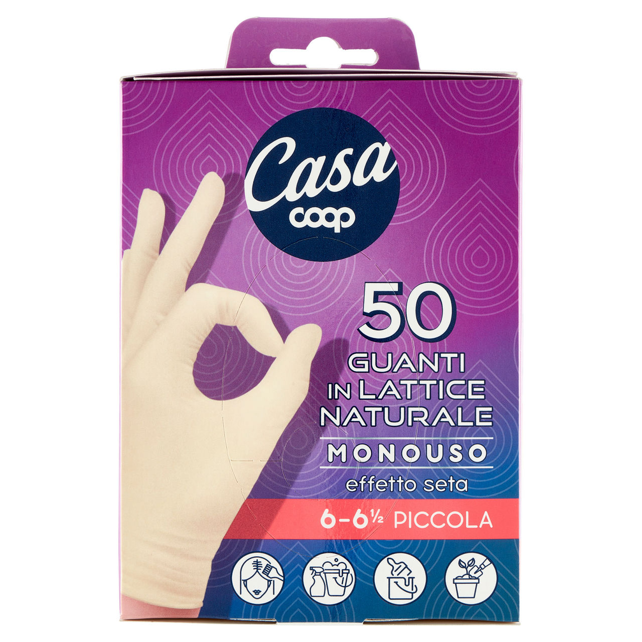 Guanti in lattice naturale monouso taglia piccola 50 pz - Immagine 01