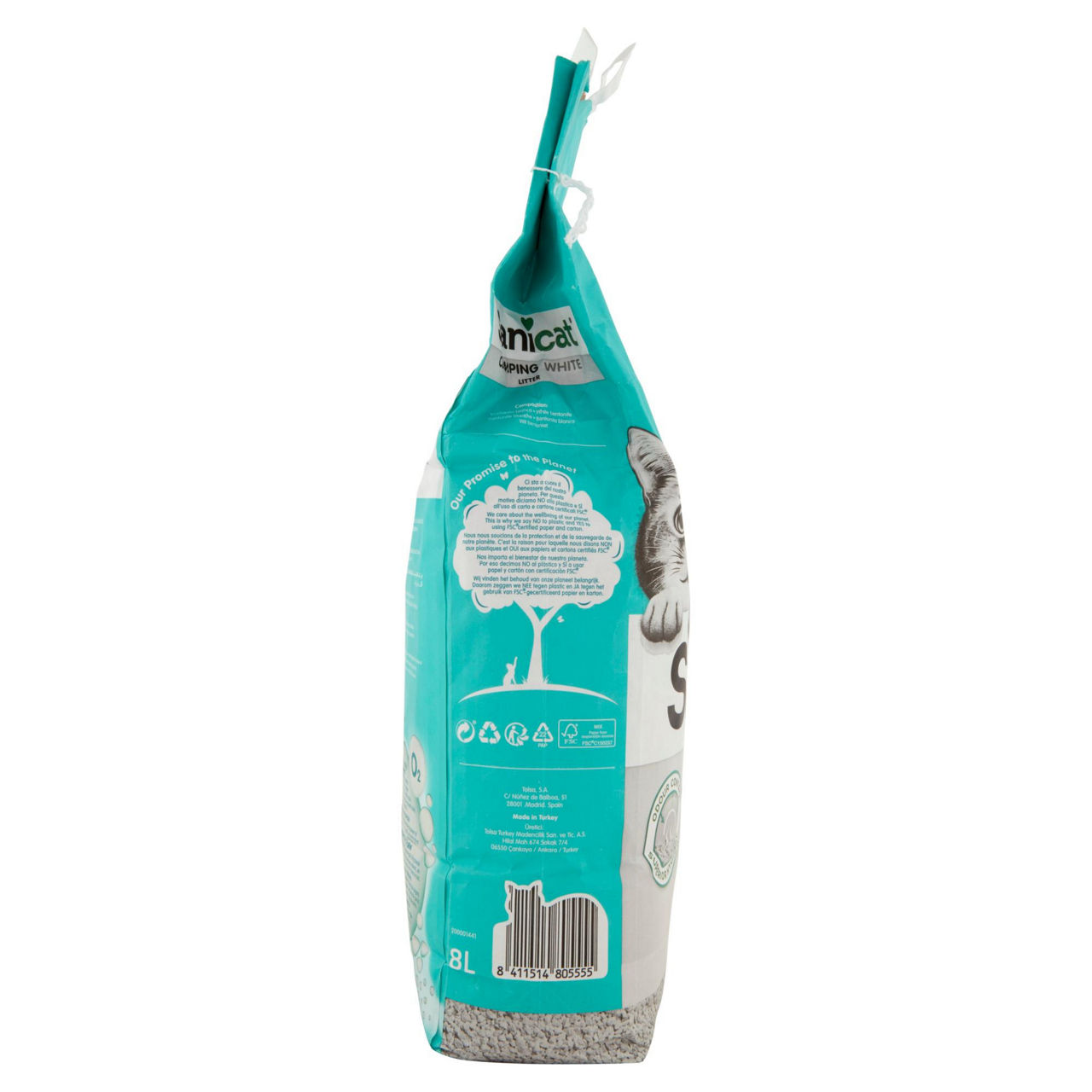 Lettiera per gatti agglomerante bianca 8 lt - Immagine 21