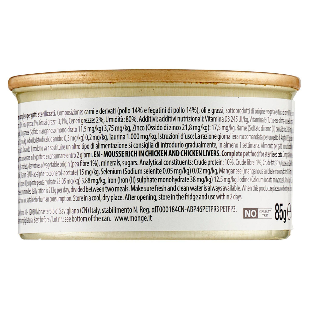 Mousse gatti sterilizzati al pollo e fegatini lechat g 85 - Immagine 41