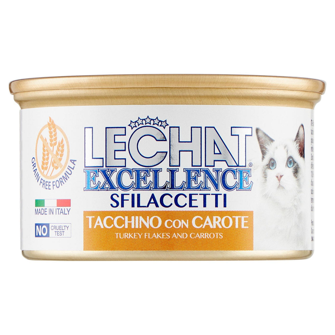 Umido per gatti sfilaccetti tacchino con carote 80 gr - Immagine 01