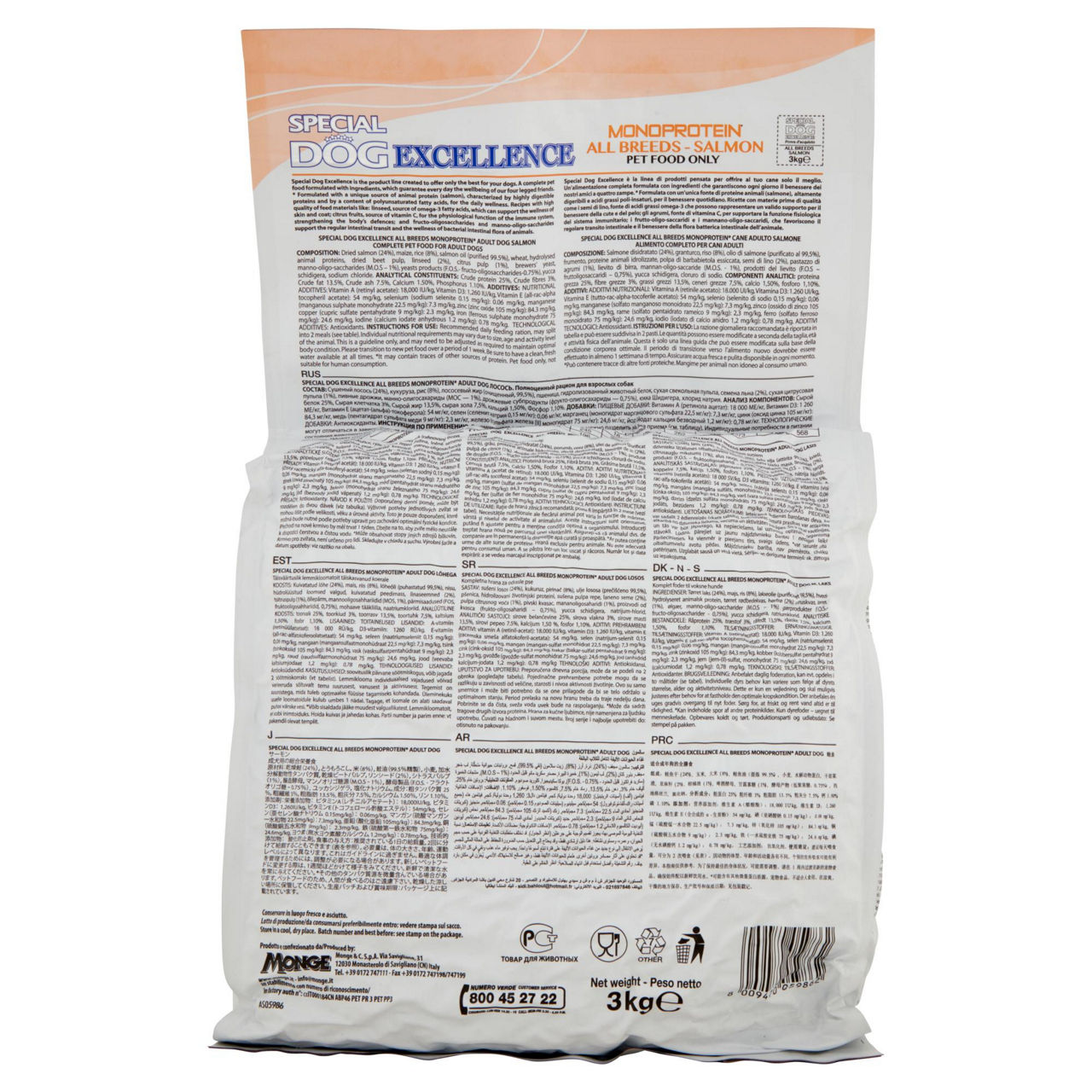All breeds monoproteico  salmone special dog exc. kg 3 - Immagine 41
