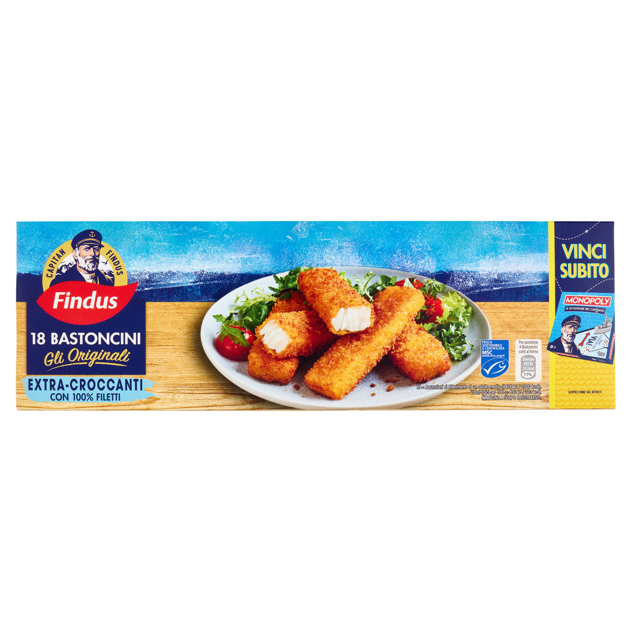 Bastoncini di filetti di merluzzo del Pacifico surgelati 450 gr - Immagine 01