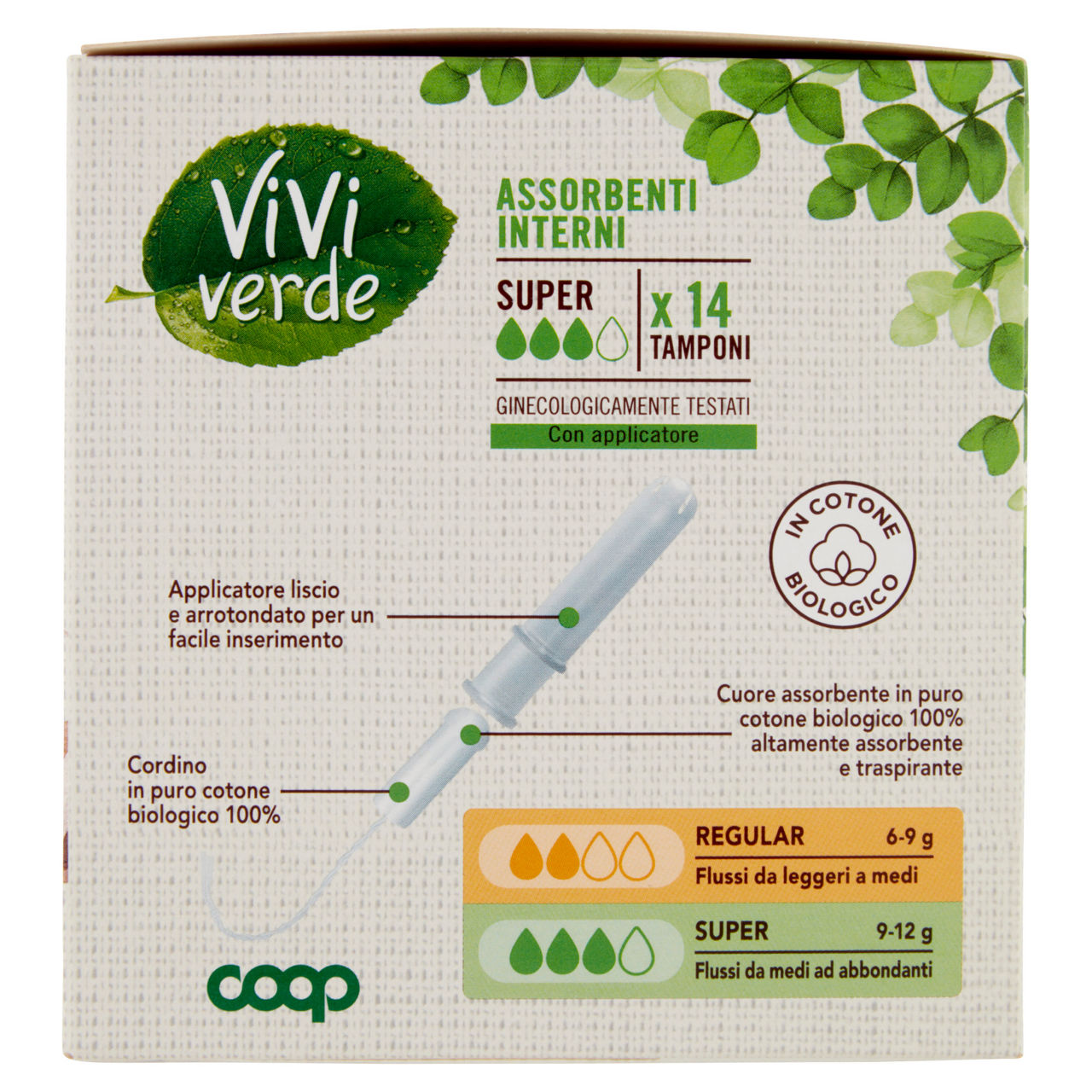 Assorbenti interni vivi verde coop cotone bio super pz. 14 - Immagine 21