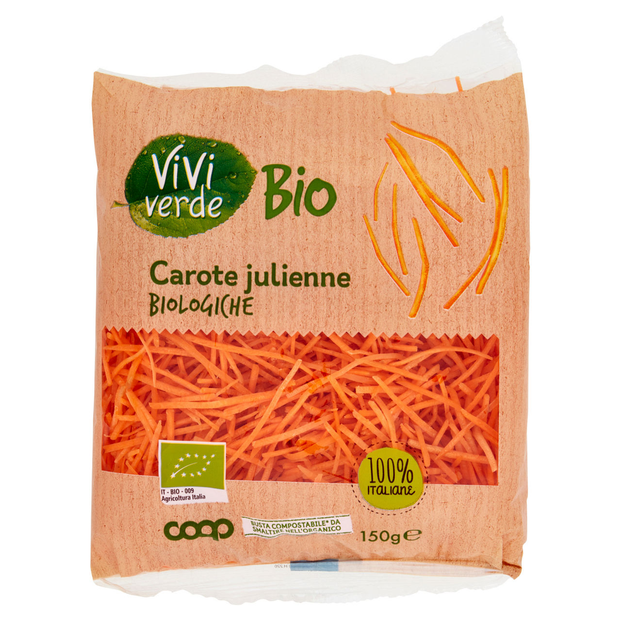 Carote bio alla julienne 150 gr