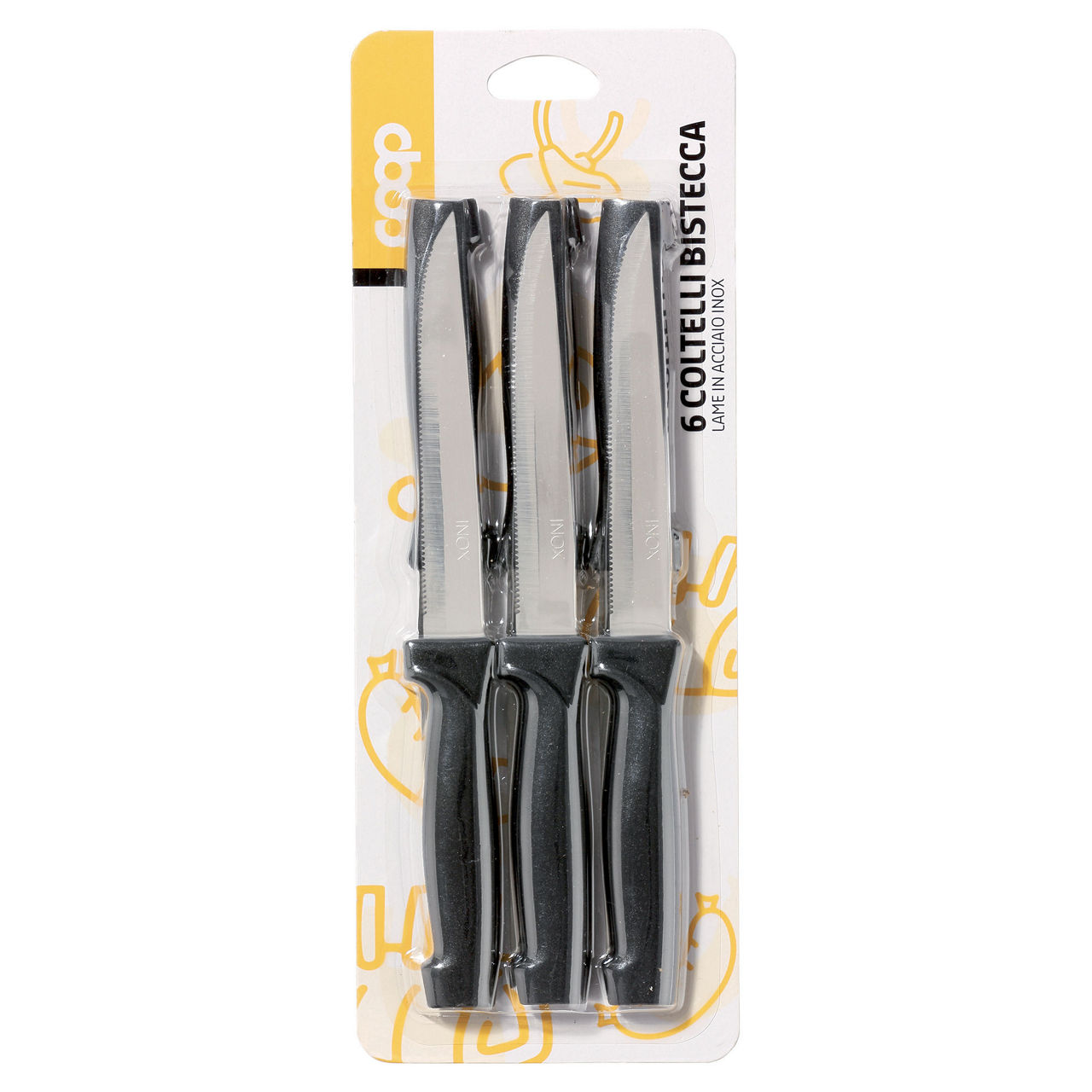Coltelli acciaio inox 6 pz - Immagine 01