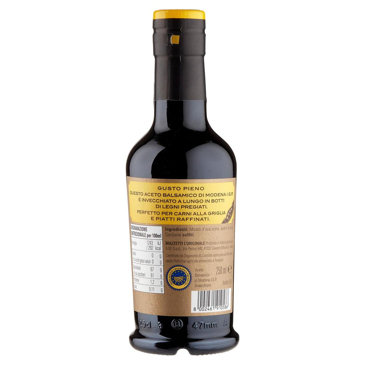 ACETO BALSAMICO IGP ETICHETTA ORO ITALIA ML 250 - Immagine 41
