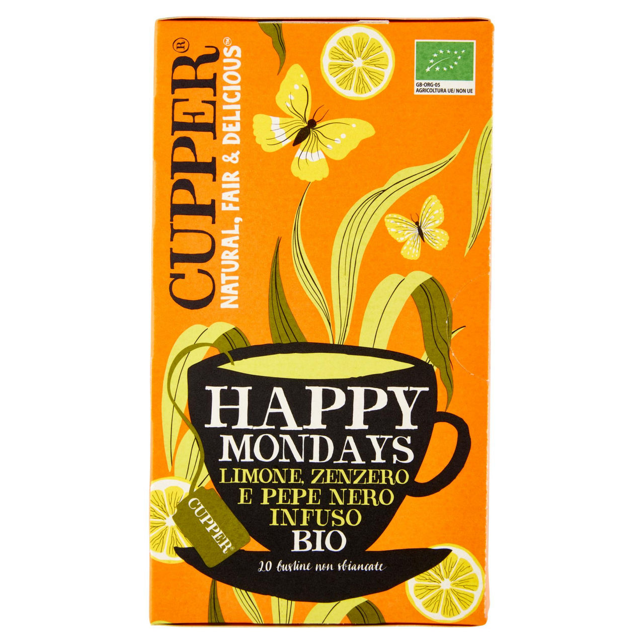 Infuso bio happy mondays con limone zenzero e pepe nero 20 filtri