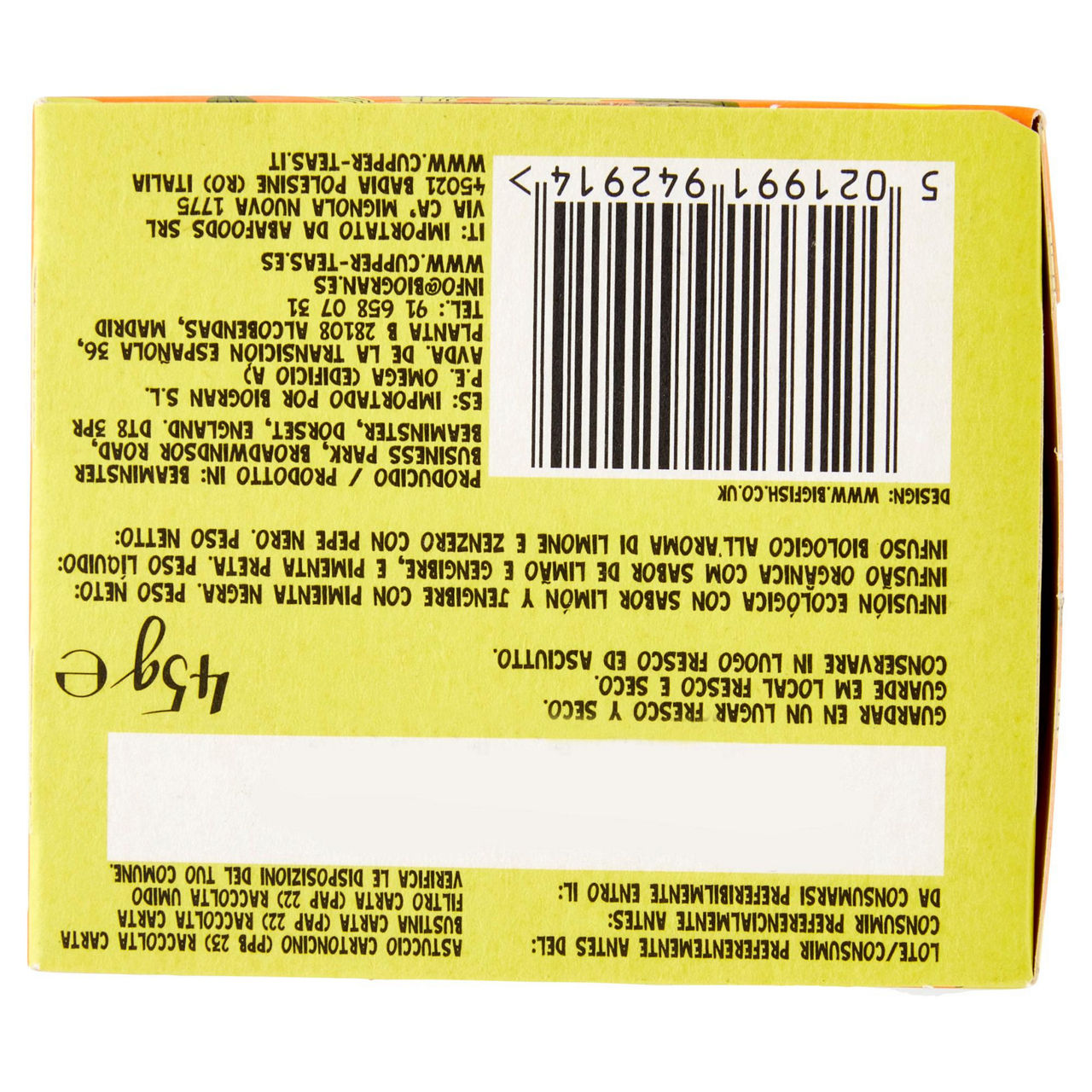 Infuso bio happy mondays con limone zenzero e pepe nero 20 filtri - Immagine 31