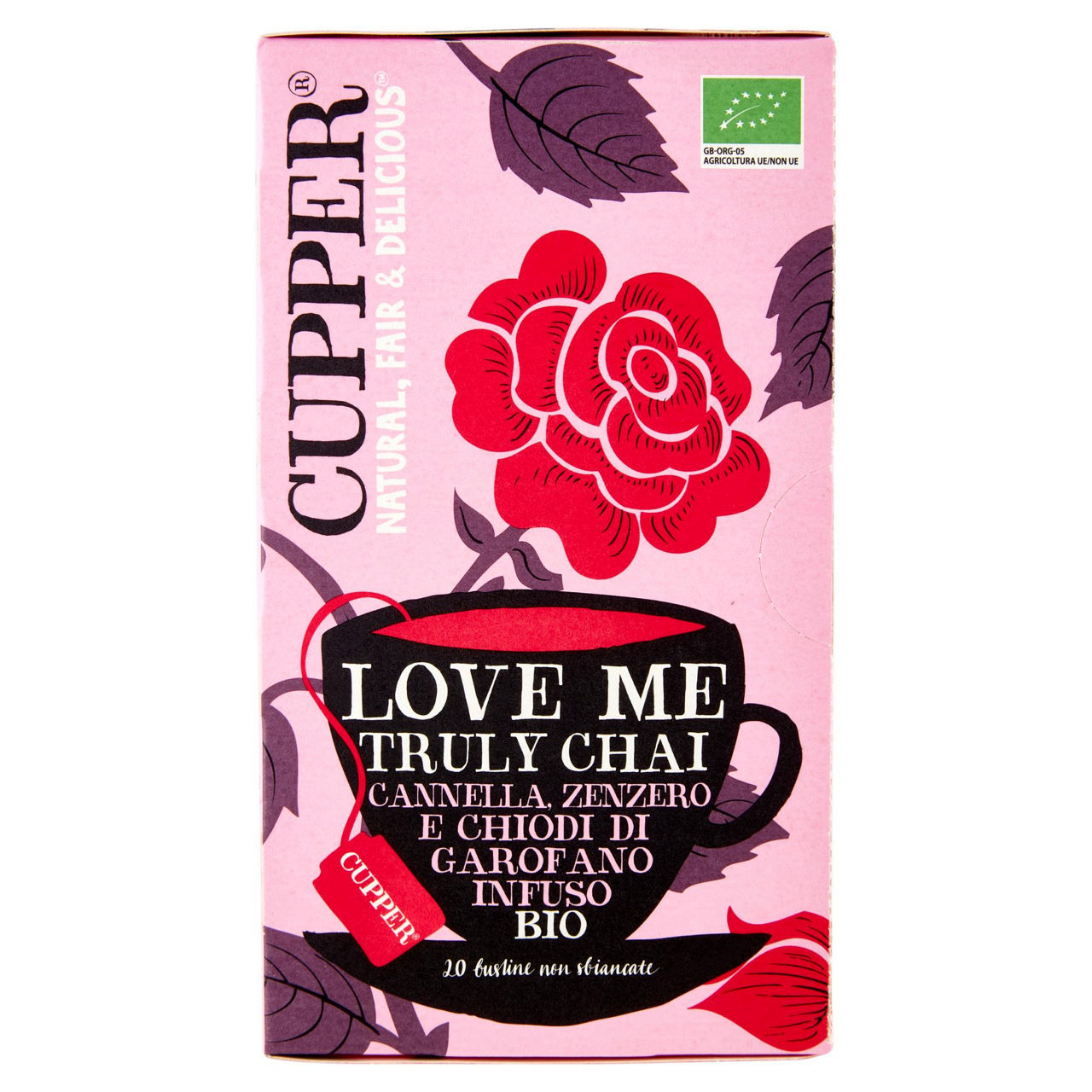 Infuso bio love me truly con cannella zenzero e chiodi di garofano 20 filtri