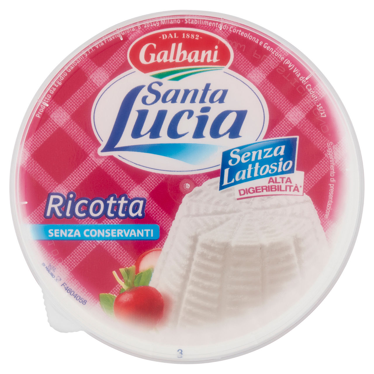Ricotta senza lattosio 230 gr