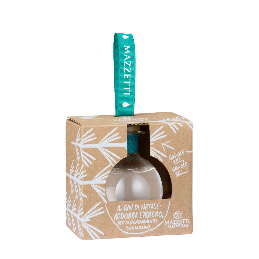 London Dry Gin pallina di natale in confezione 100 ml