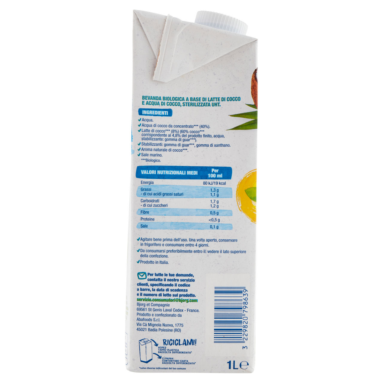 Bevanda nettare di cocco 1 lt - Immagine 41