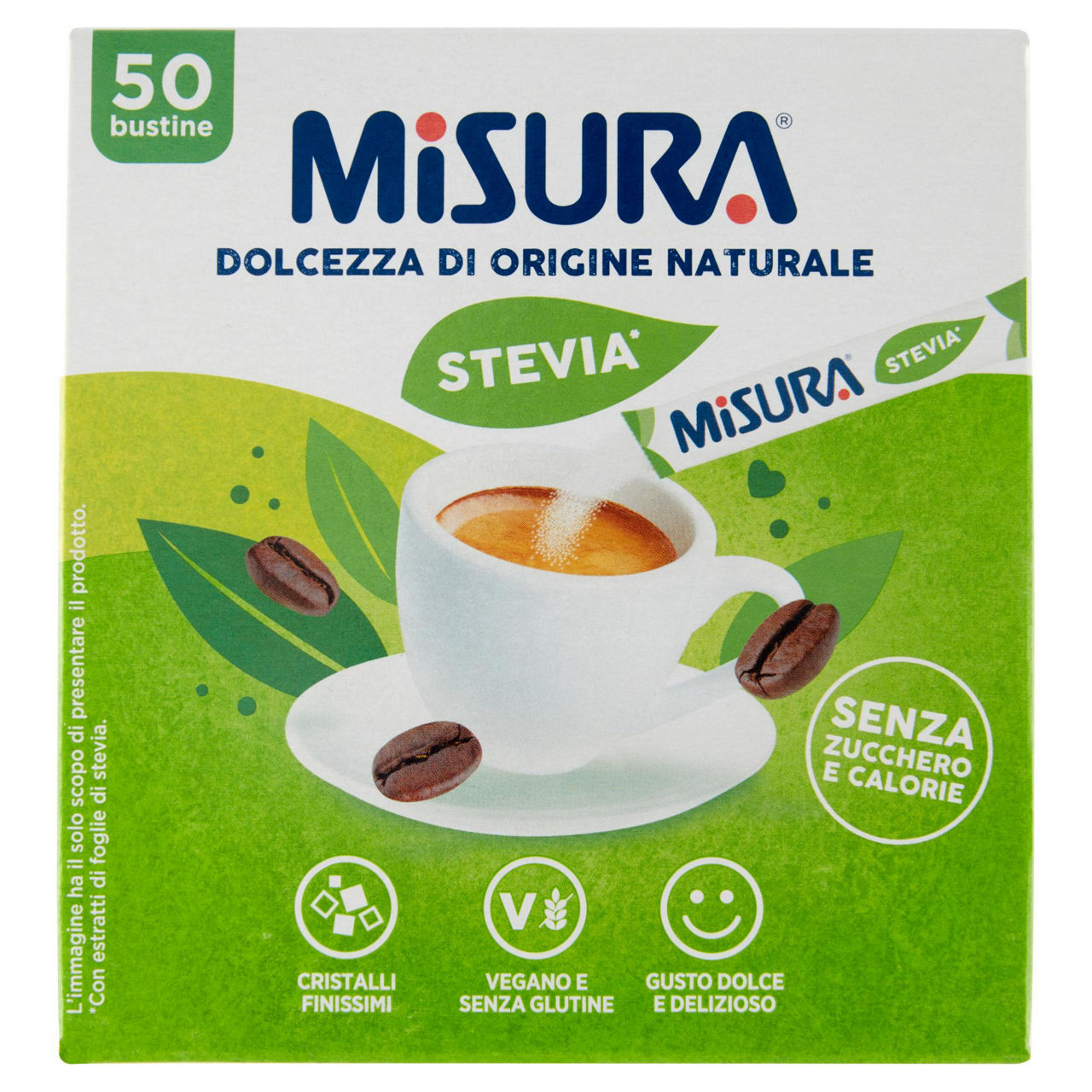 Dolcificante stevia in bustine 50 pz 75 gr - Immagine 01