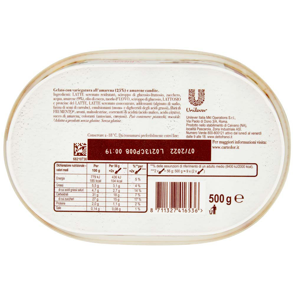 Immagine 2 di 11 del prodotto Gelato affogato all'amarena Spagnola 500 gr