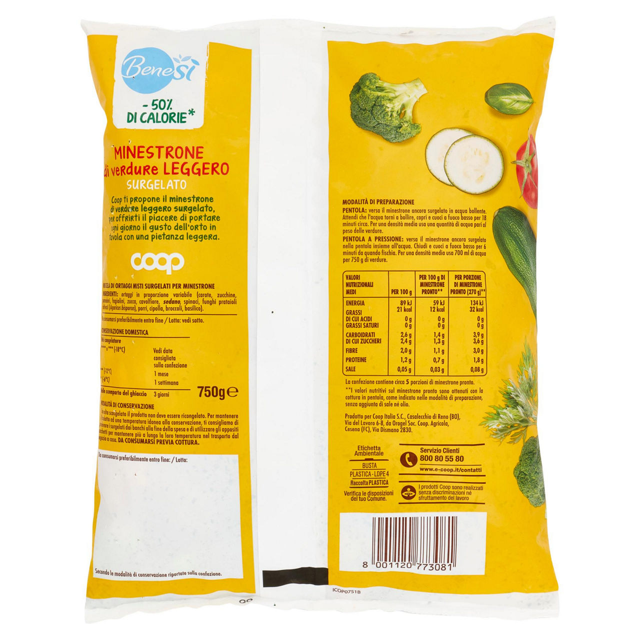 Minestrone di verdure leggero surgelato 750 gr - Immagine 41