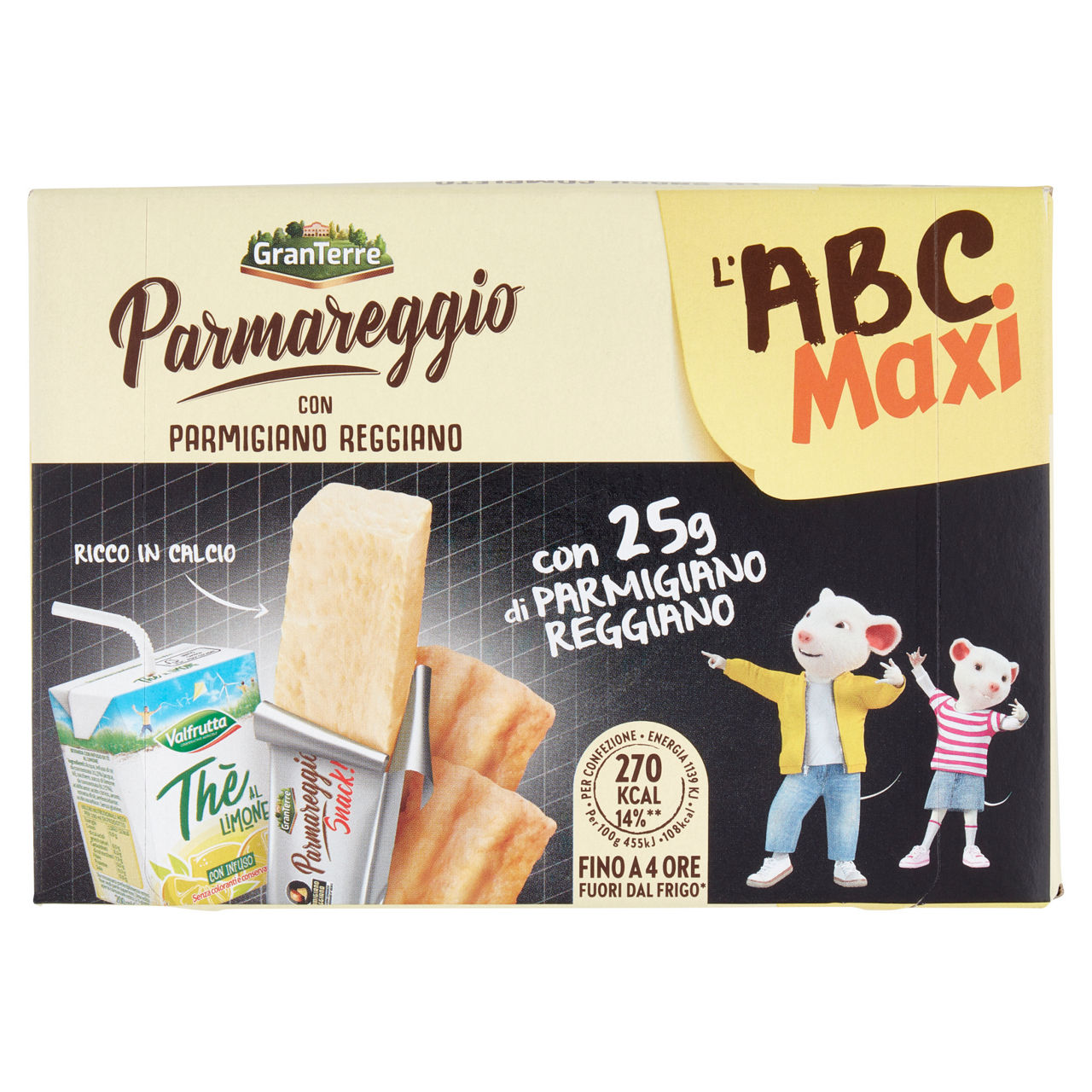 Merenda salata maxi cracker parmigiano e tè al limone 250 gr - Immagine 01