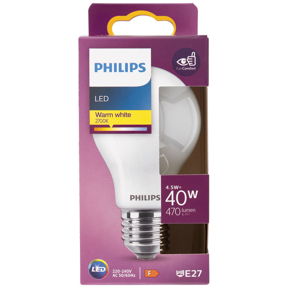 Led goccia vetro 40w e27 2700k non dim