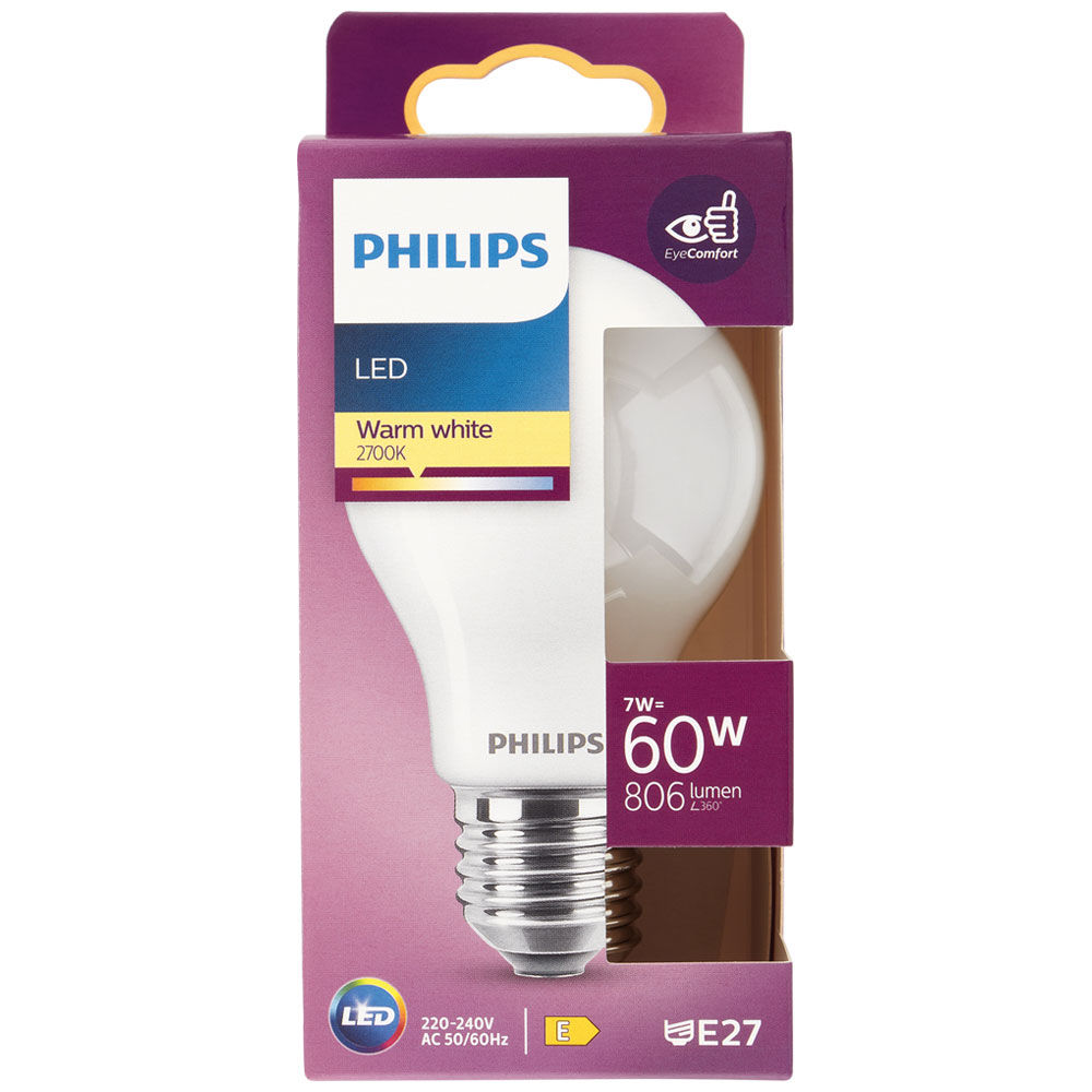 Lampadina LED goccia vetro 60W E27 2700K non dimmerabile