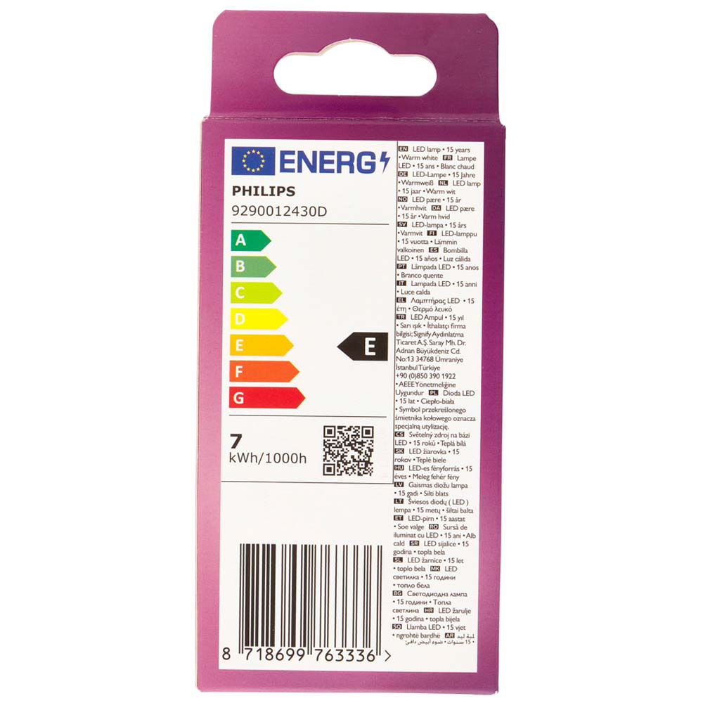 Lampadina LED goccia vetro 60W E27 2700K non dimmerabile - Immagine 21