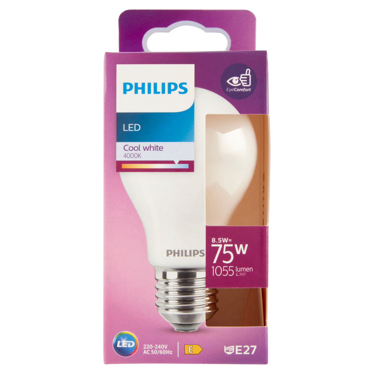 Lampadina led goccia 75w attacco e27 luce fredda non dimmerabile
