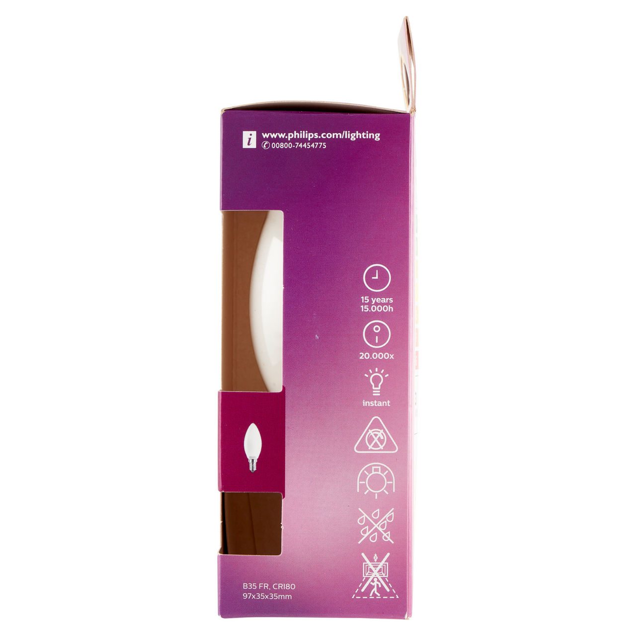 Lampadina led candela 25w attacco e14 luce calda non dimmerabile - Immagine 51