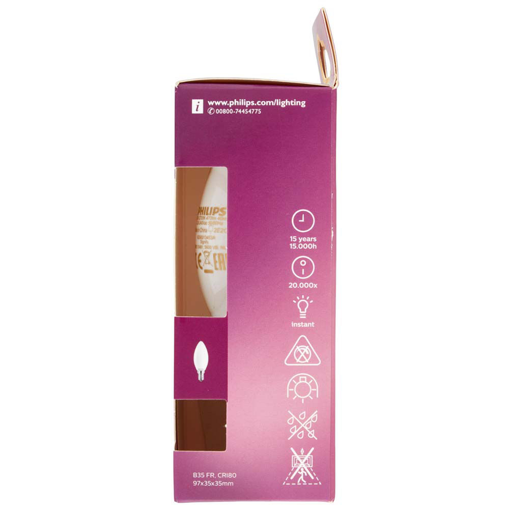 Lampadina led candela 40w attacco e14 luce calda non dimmerabile - Immagine 31