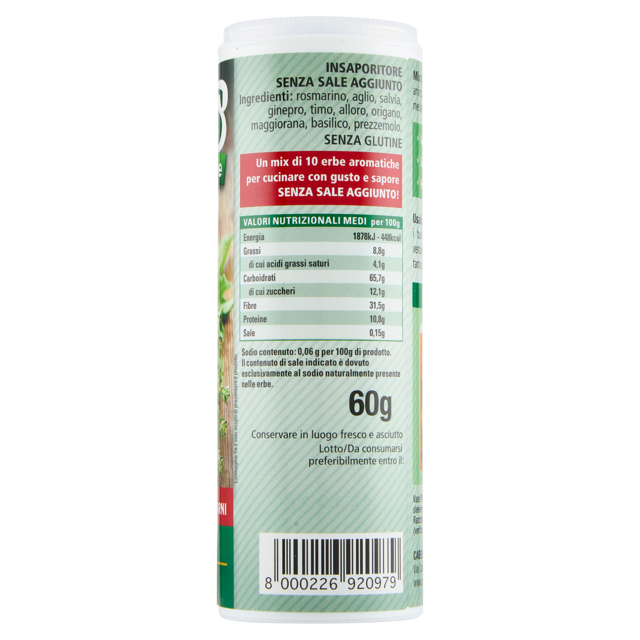 Insaporitore di erbe aromatiche senza sale 60 gr - Immagine 21