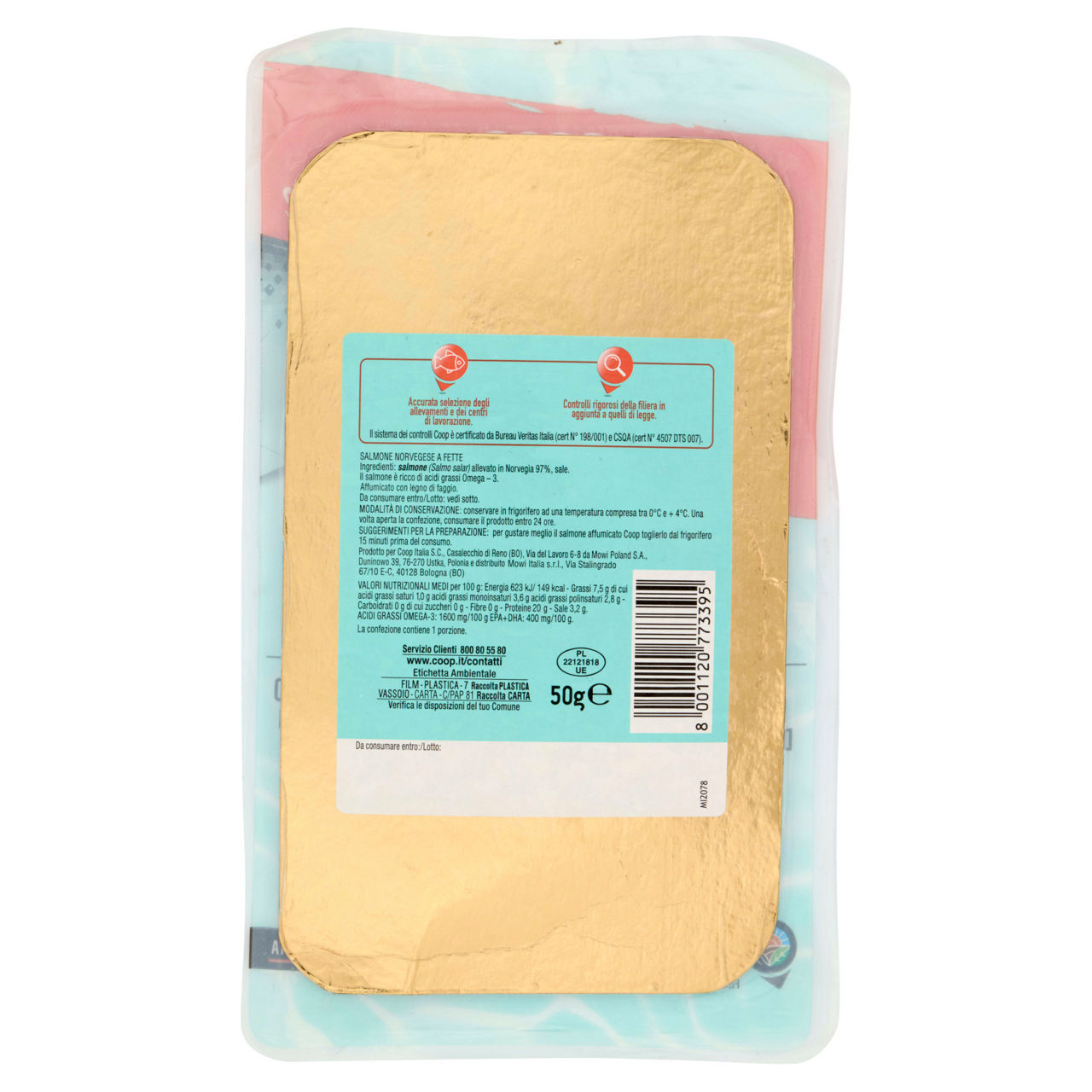 Salmone Norvegese affumicato a fette 50 gr - Immagine 81