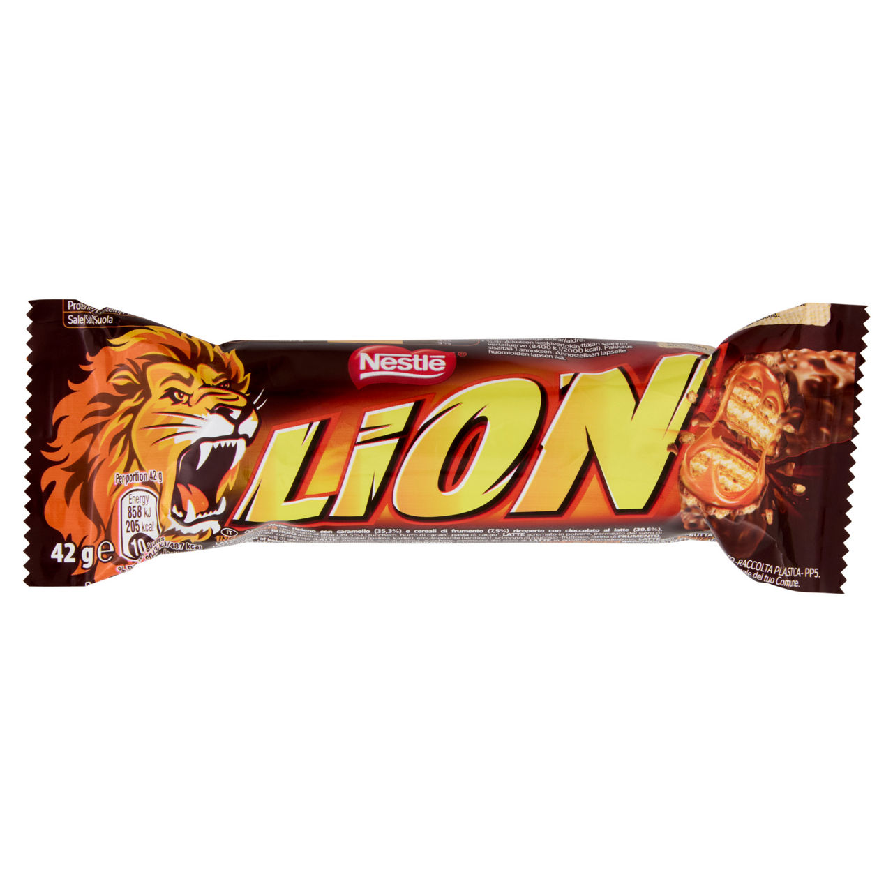 Wafer ripieno con caramello e cereali ricoperto di cioccolato al latte 42 gr - Immagine 01