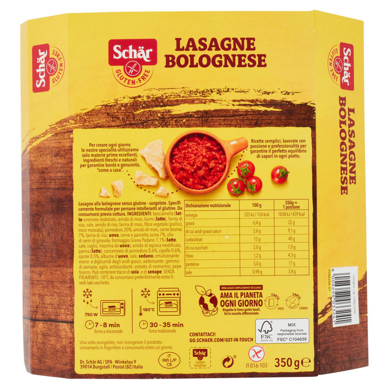 Lasagne alla Bolognese senza glutine surgelate 350 gr - Immagine 21