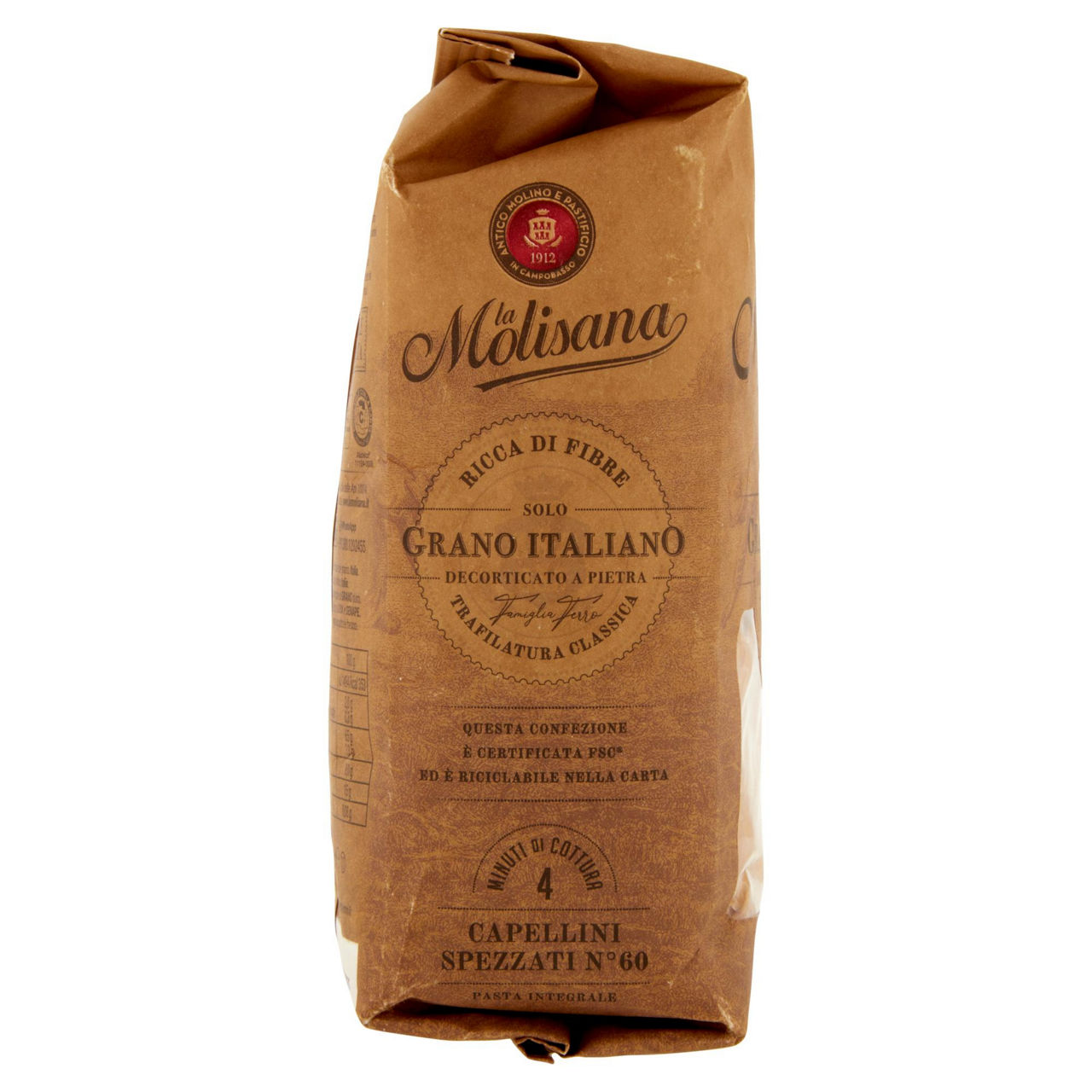 Capellini spezzati n. 60 pasta di semola integrale di grano duro 500 gr - Immagine 51