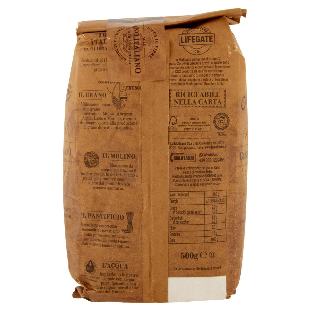 Capellini spezzati n. 60 pasta di semola integrale di grano duro 500 gr - Immagine 31