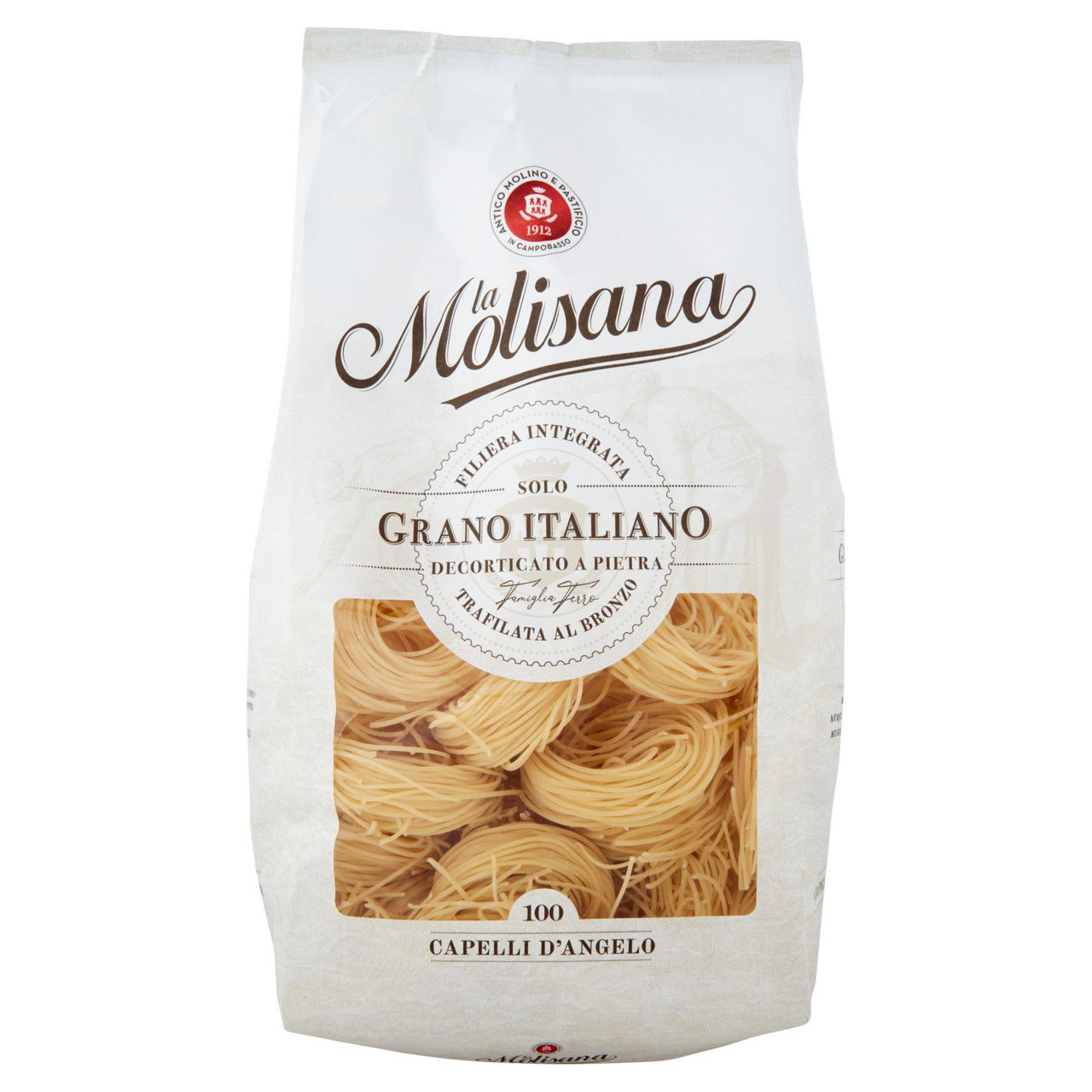 Capelli d'angelo n. 100 pasta di semola di grano duro 500 gr - Immagine 01