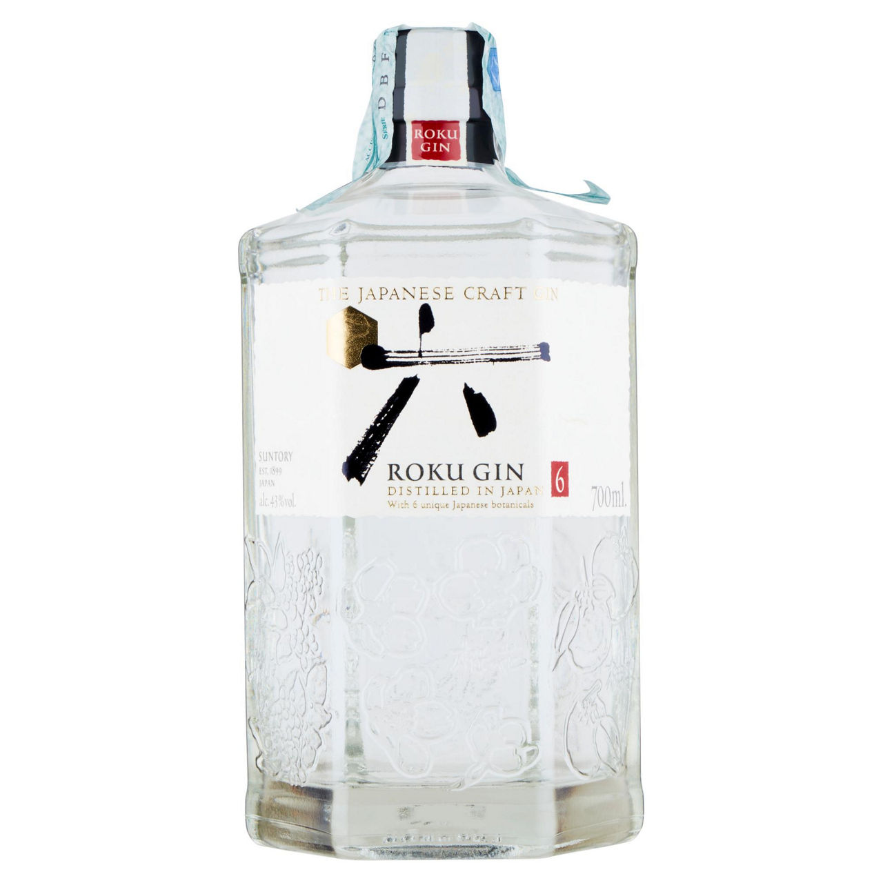Gin roku 43 gradi bottiglia ml 700 - Immagine 01