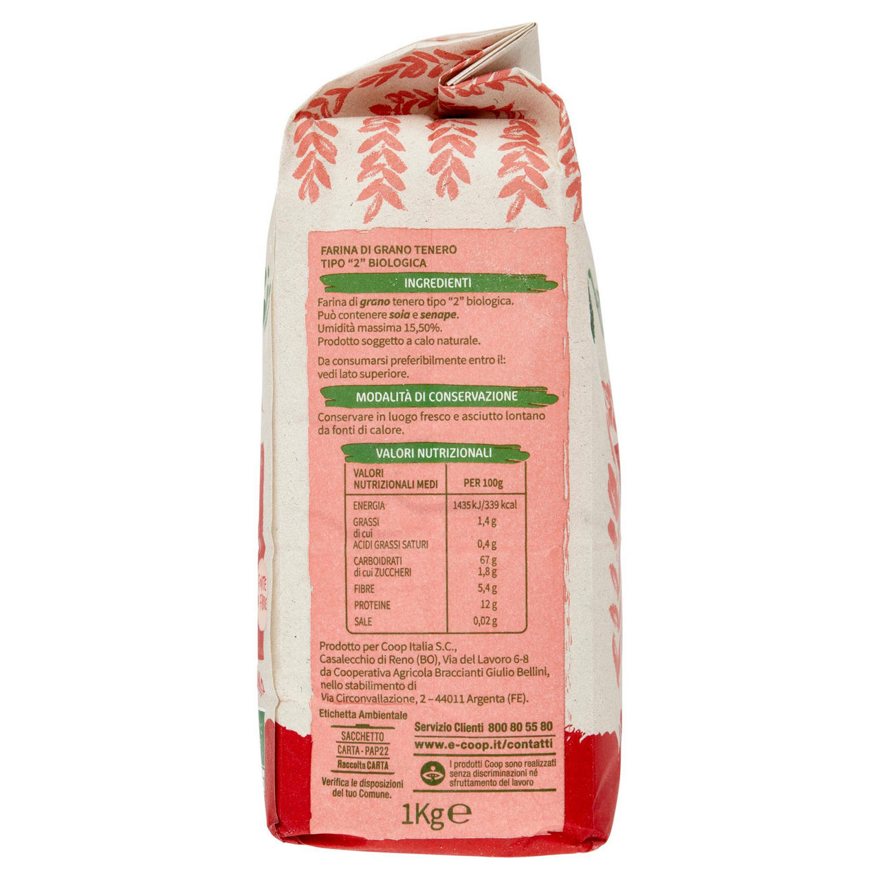 Farina di grano tenero tipo e biologico vivi verde 1kg - Immagine 11