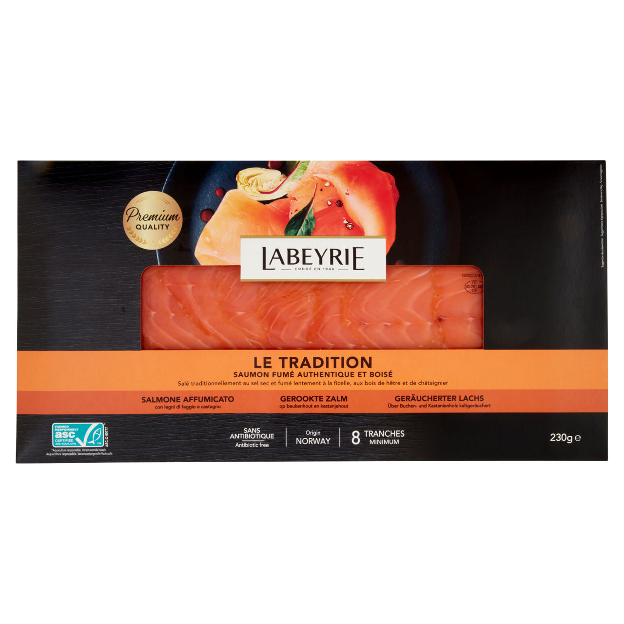 Salmone norvegese affumicato 230 gr