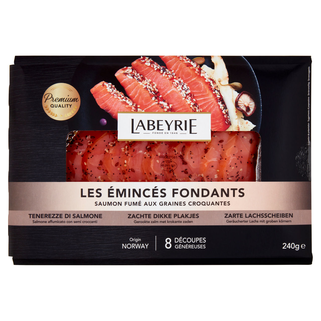 Salmone Norvegese affumicato con semi di sesamo 240 gr