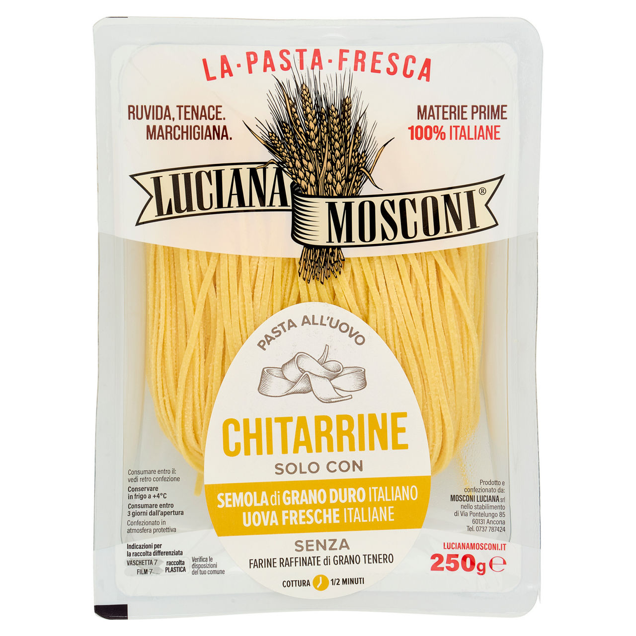 Chitarrine fresche all'uovo 250 gr