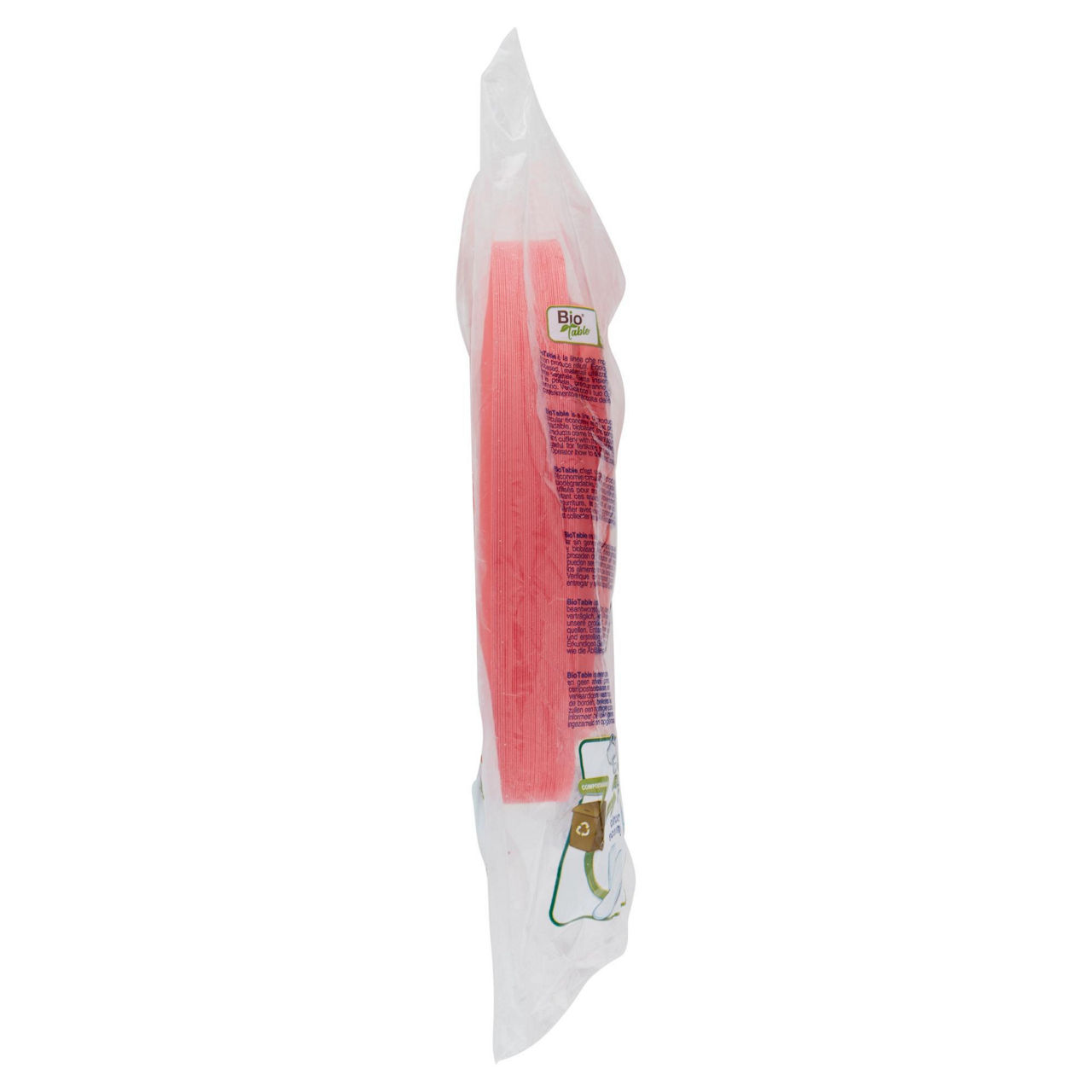 Piatti compostabili biodegradabili piani extra rigidi rossi 22 mm 40 pz  - Immagine 21