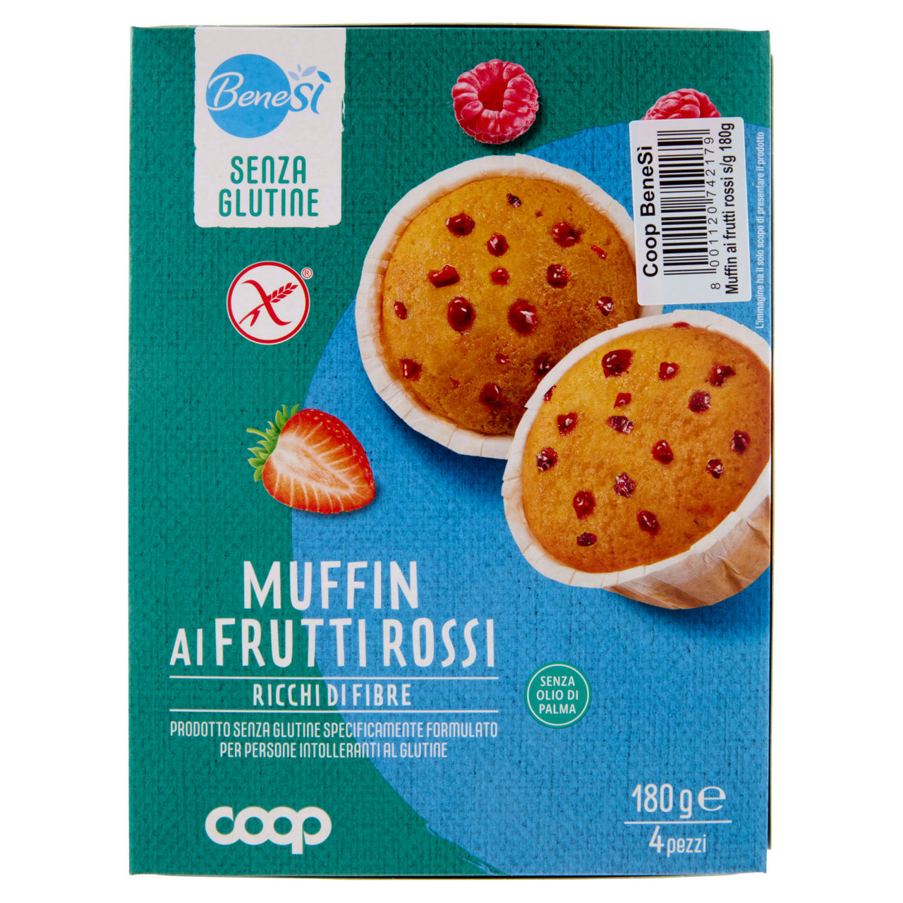 Muffin senza glutine ai frutti di bosco  bene si' coopg 4x45 g 180 - Immagine 61