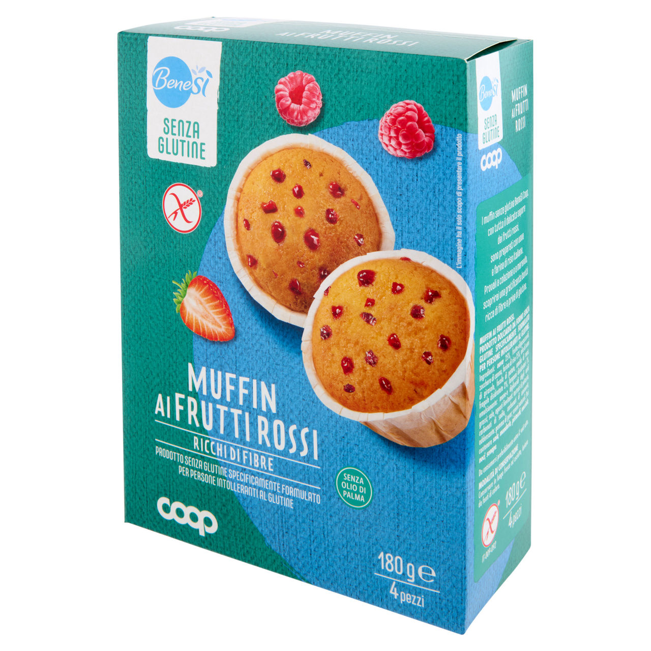 Muffin senza glutine ai frutti di bosco  bene si' coopg 4x45 g 180 - Immagine 11