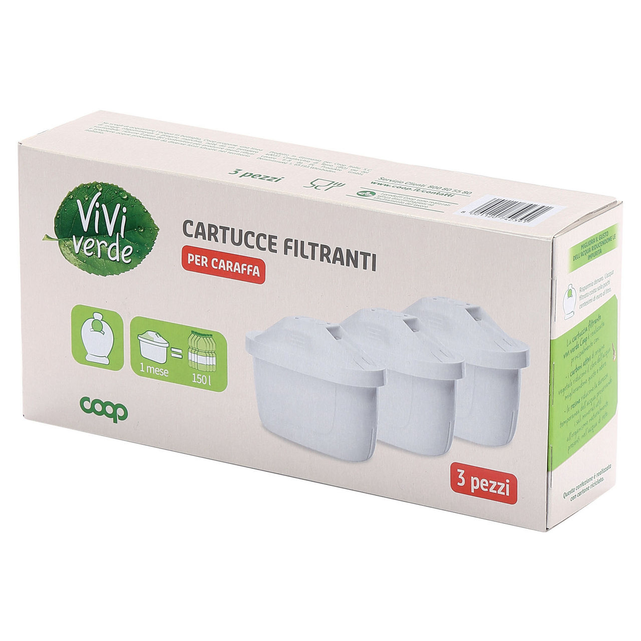 Cartucce filtranti per caraffa vivi verde 3 pz