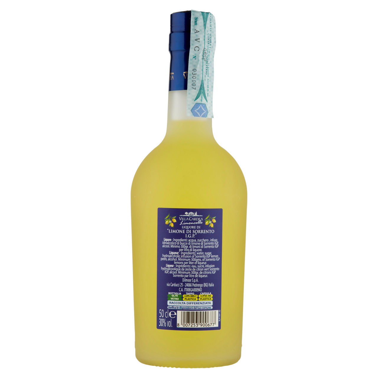 Limoncello limoni di sorrento igp 30 gradi villa cardea bottiglia ml 500 - Immagine 31