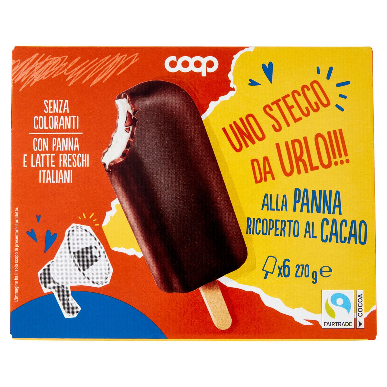 Stecco gelato ricoperto al cacao 6 pz 270 gr - Immagine 01