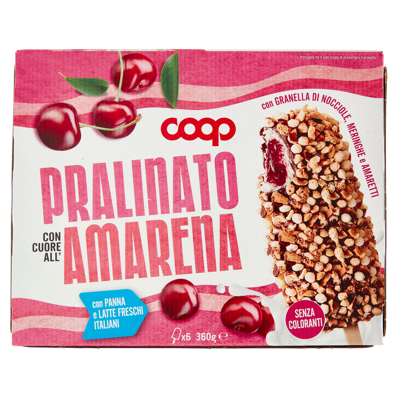 Stecco gelato pralinato con cuore all'amarena 6 pz 360 gr - Immagine 41