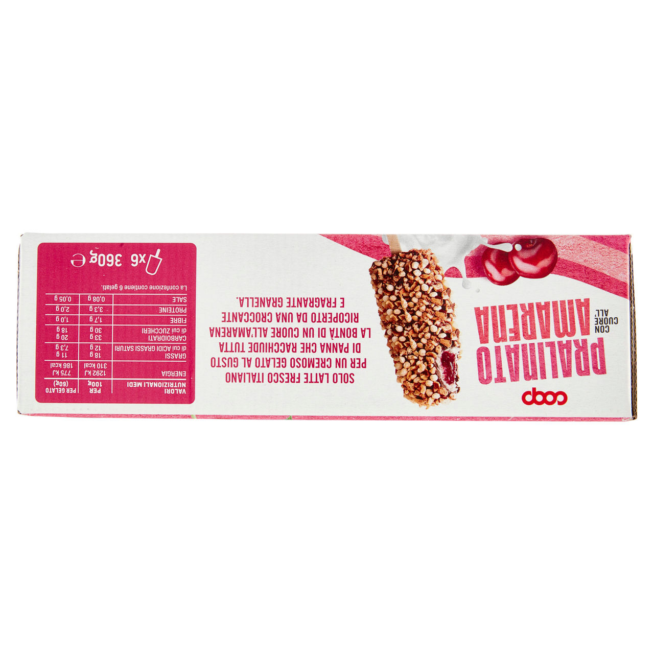 Stecco gelato pralinato con cuore all'amarena 6 pz 360 gr - Immagine 51